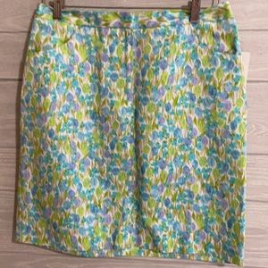 🌼 Liz Claiborne “picnic pleasures “ knee length pencil skirt. Size 12 petite